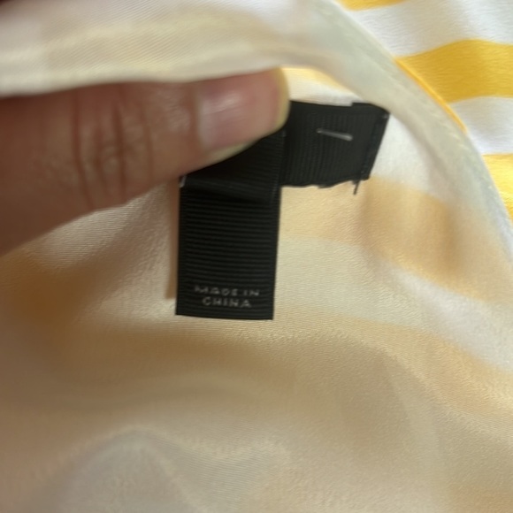 J. Crew Carrie 100% Silk Sleeveless In Yellow & White Midi Dress Size 2 - Picture 13 of 17